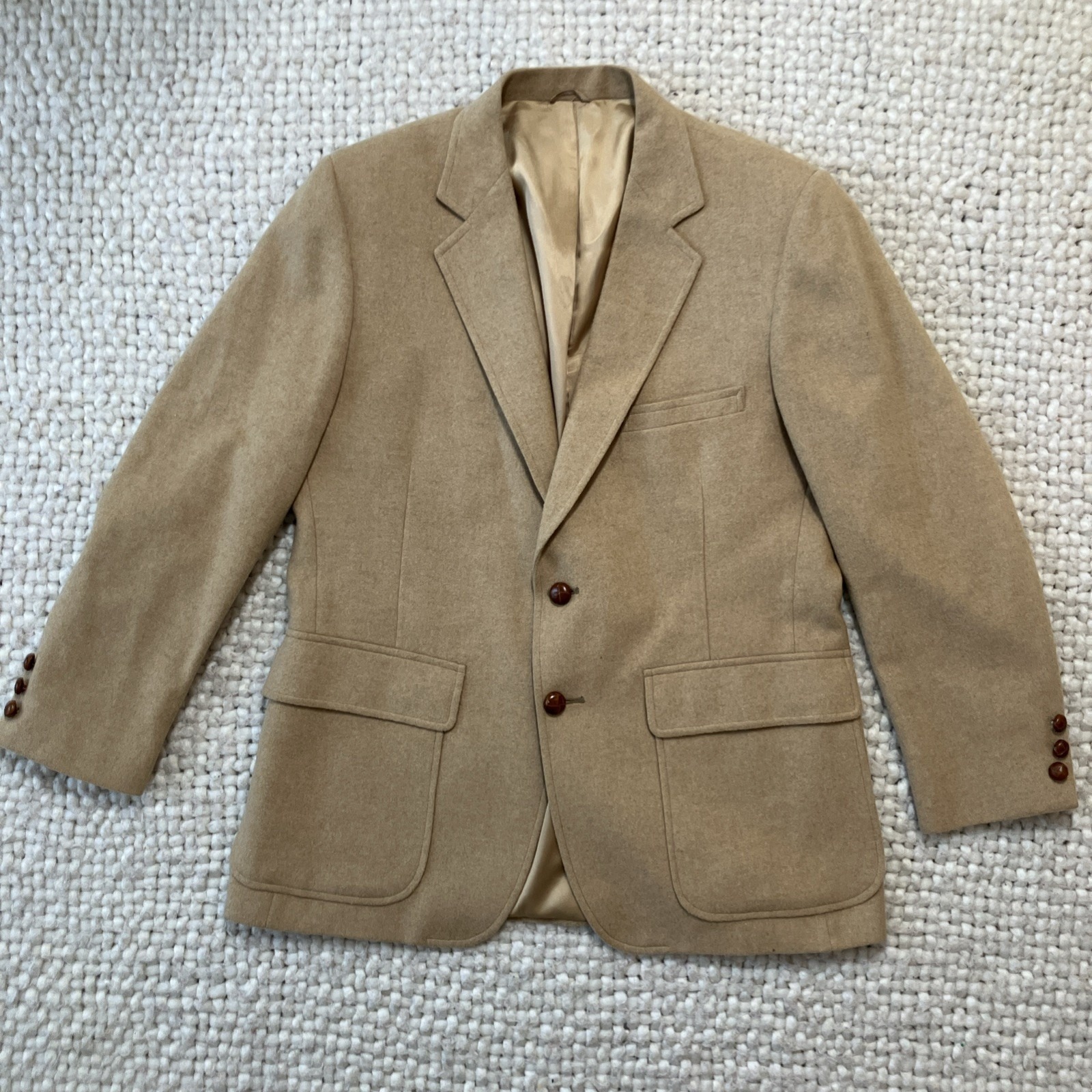 Vintage 100% Mongolian Camel Hair Blazer Al Reiser Sport Coat 42r